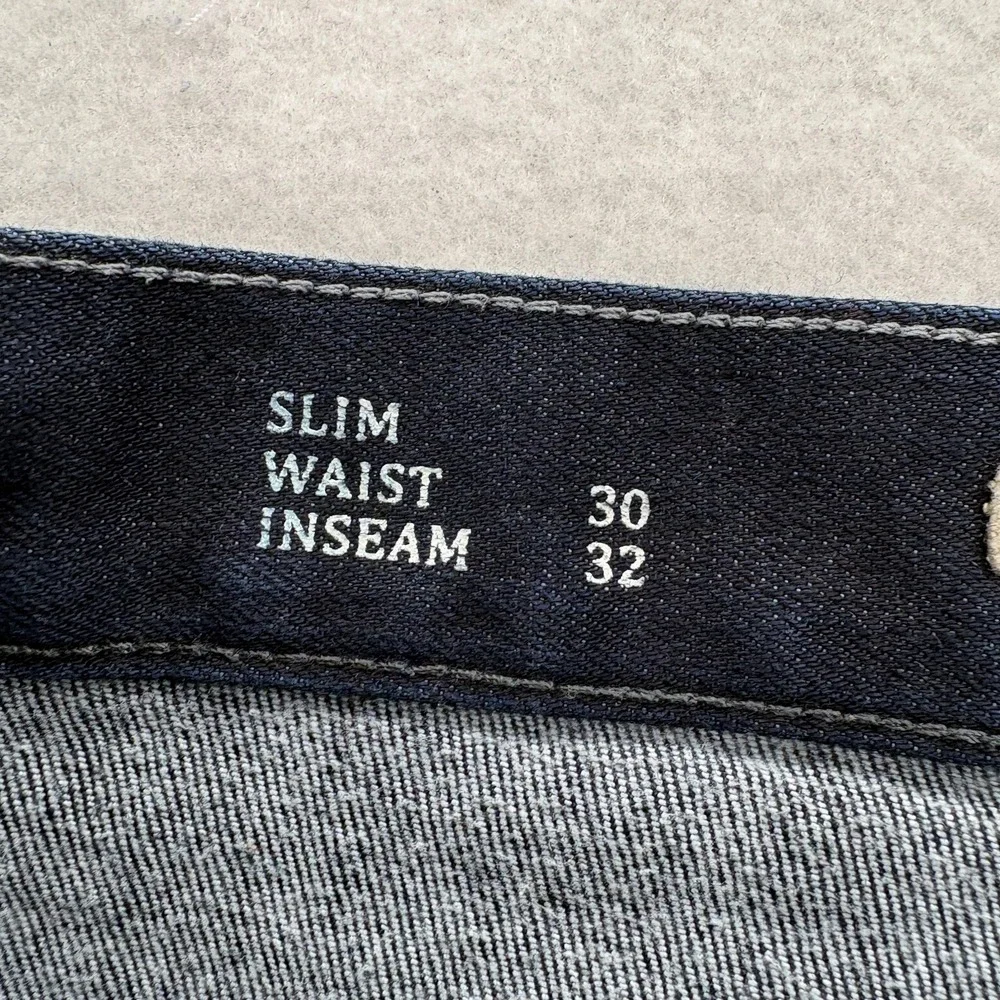 Banana Republic Travel Jeans Mens 30x32 Blue Dark Slim Tapered Stretch Denim